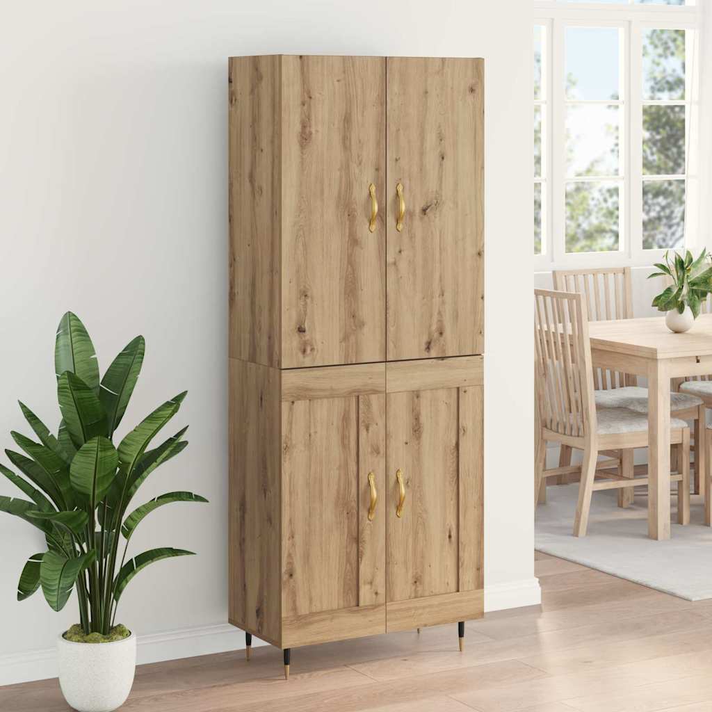 Bufet Stejar Artizanal 69,5 x 34 x 180 cm Lemn compozit — imaginea 5