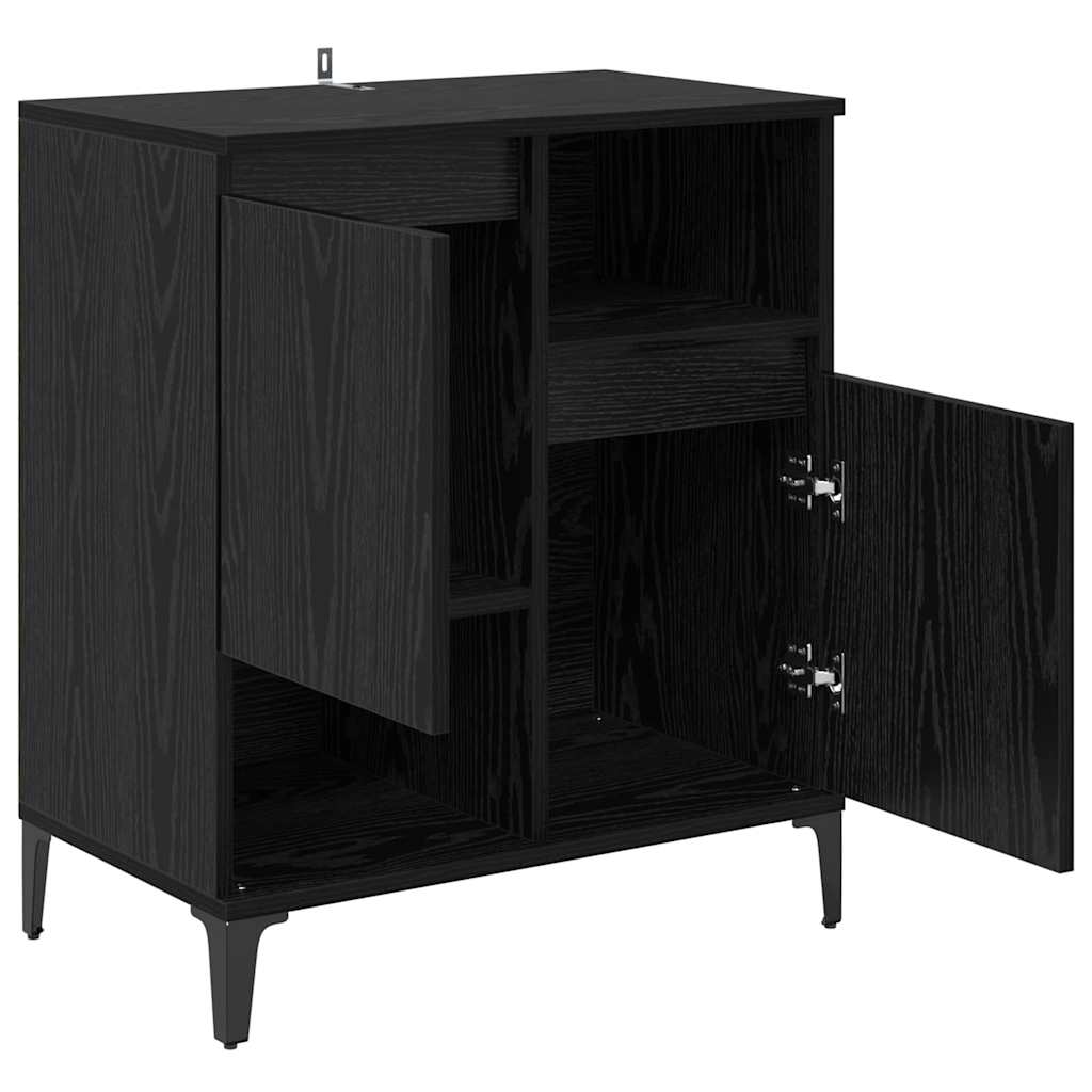 Bufet Stejar negru 60 x 35 x 70 cm Lemn compozit — imaginea 6