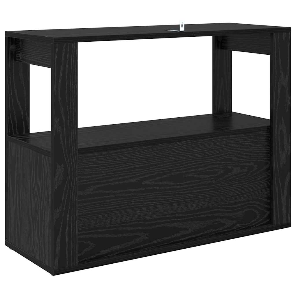 Bufet Stejar negru 80 x 30 x 60 cm Lemn compozit — imaginea 8