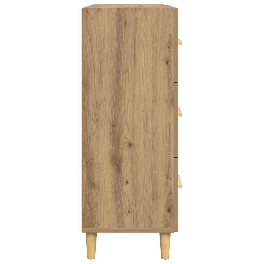 Bufet stejar artizanal 34 x 69.5 x 90 cm Lemn compozit — imaginea 7
