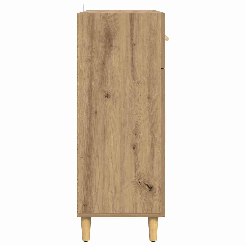 Bufet stejar artizanal 34 x 69.5 x 89 cm Lemn compozit — imaginea 8