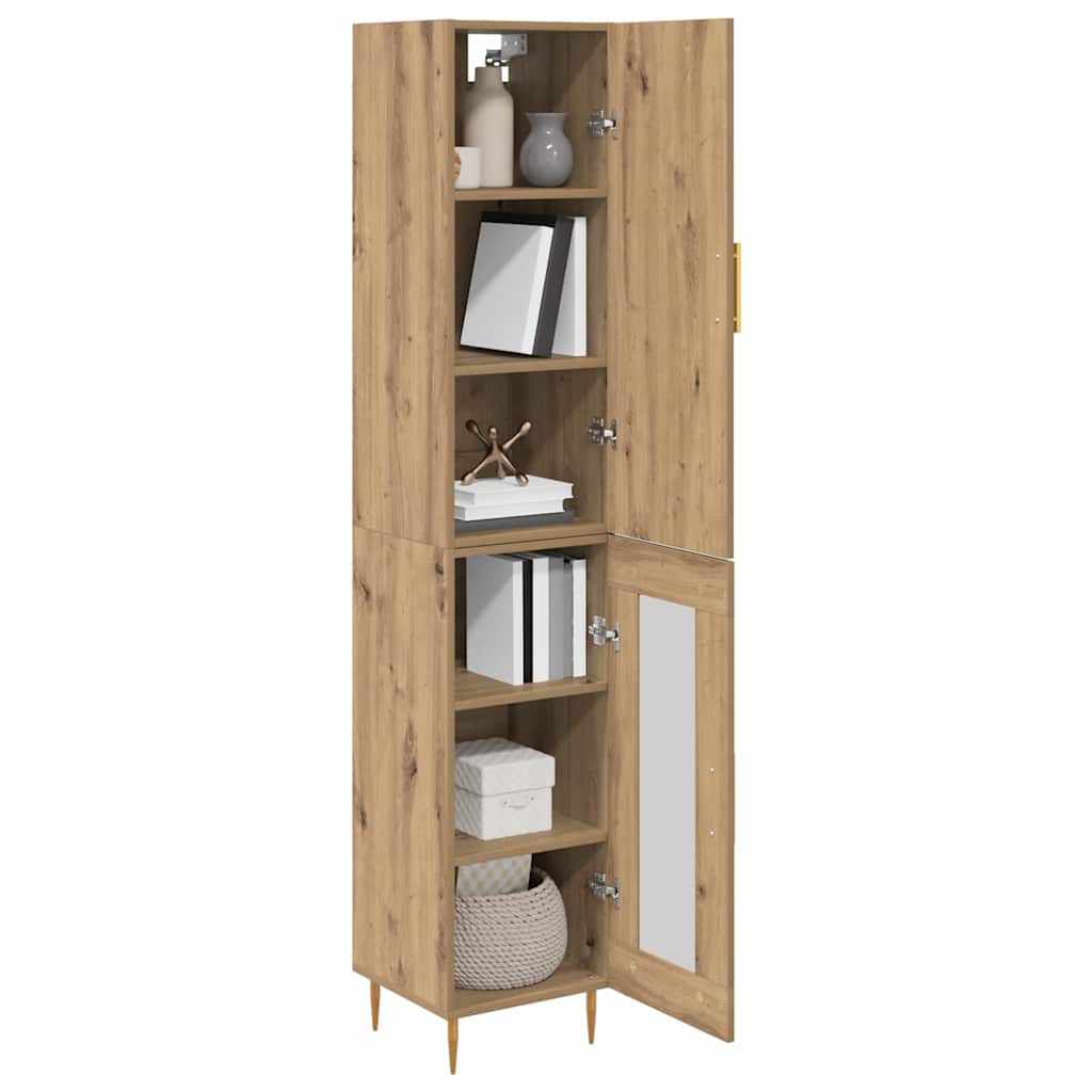 Bufet Stejar Artizanal 34,5 x 34 x 180 cm Lemn compozit — imaginea 4