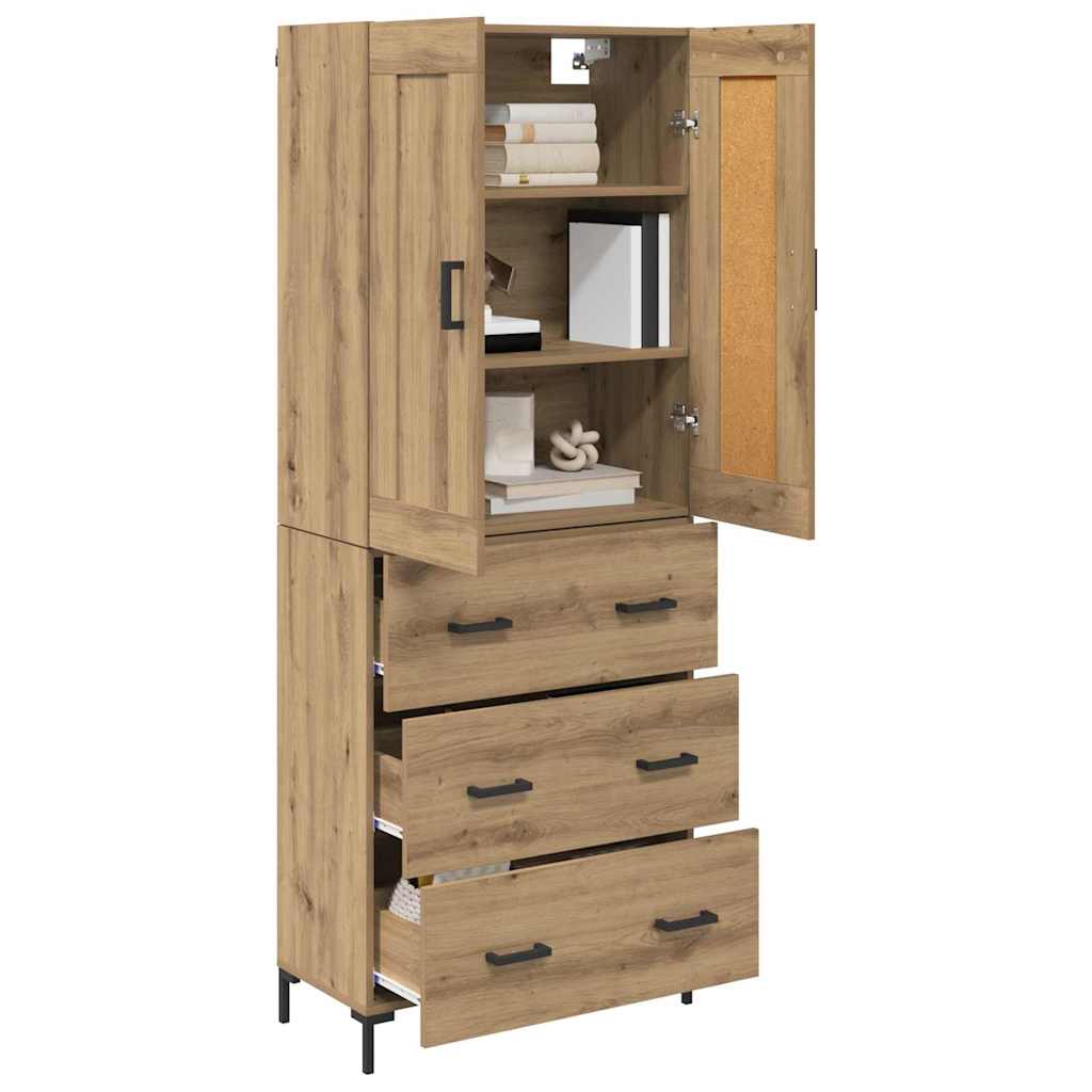 Bufet Stejar Artizanal 69,5 x 34 x 180 cm Lemn compozit — imaginea 4