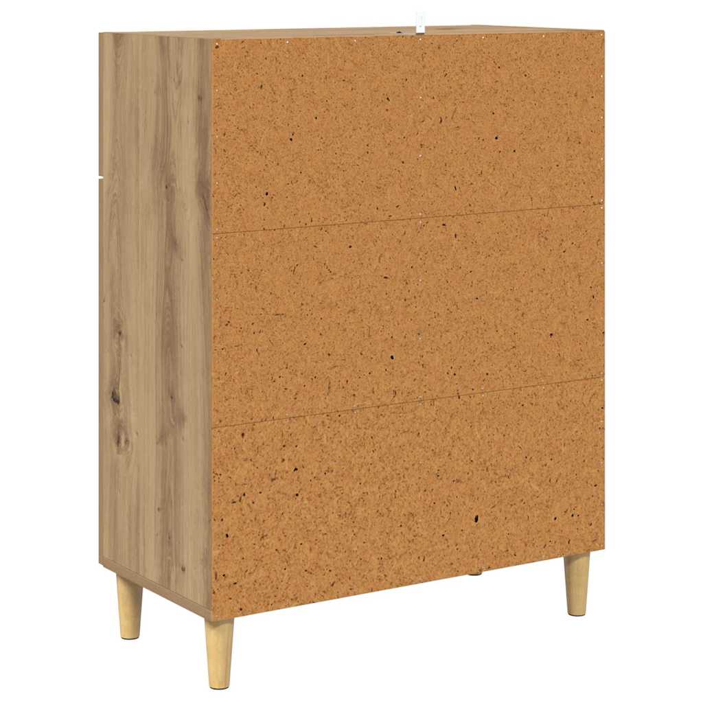 Bufet stejar artizanal 34 x 69.5 x 89 cm Lemn compozit — imaginea 9
