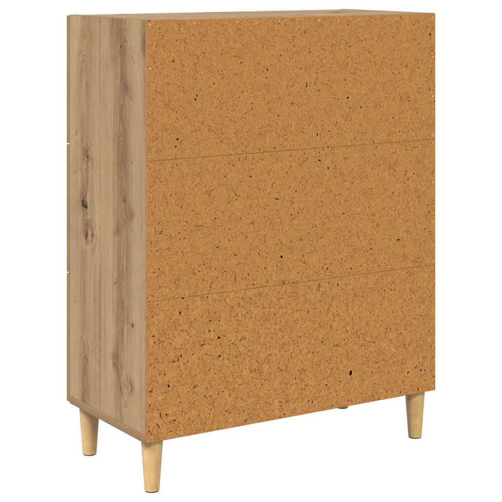 Bufet stejar artizanal 34 x 69.5 x 90 cm Lemn compozit — imaginea 8