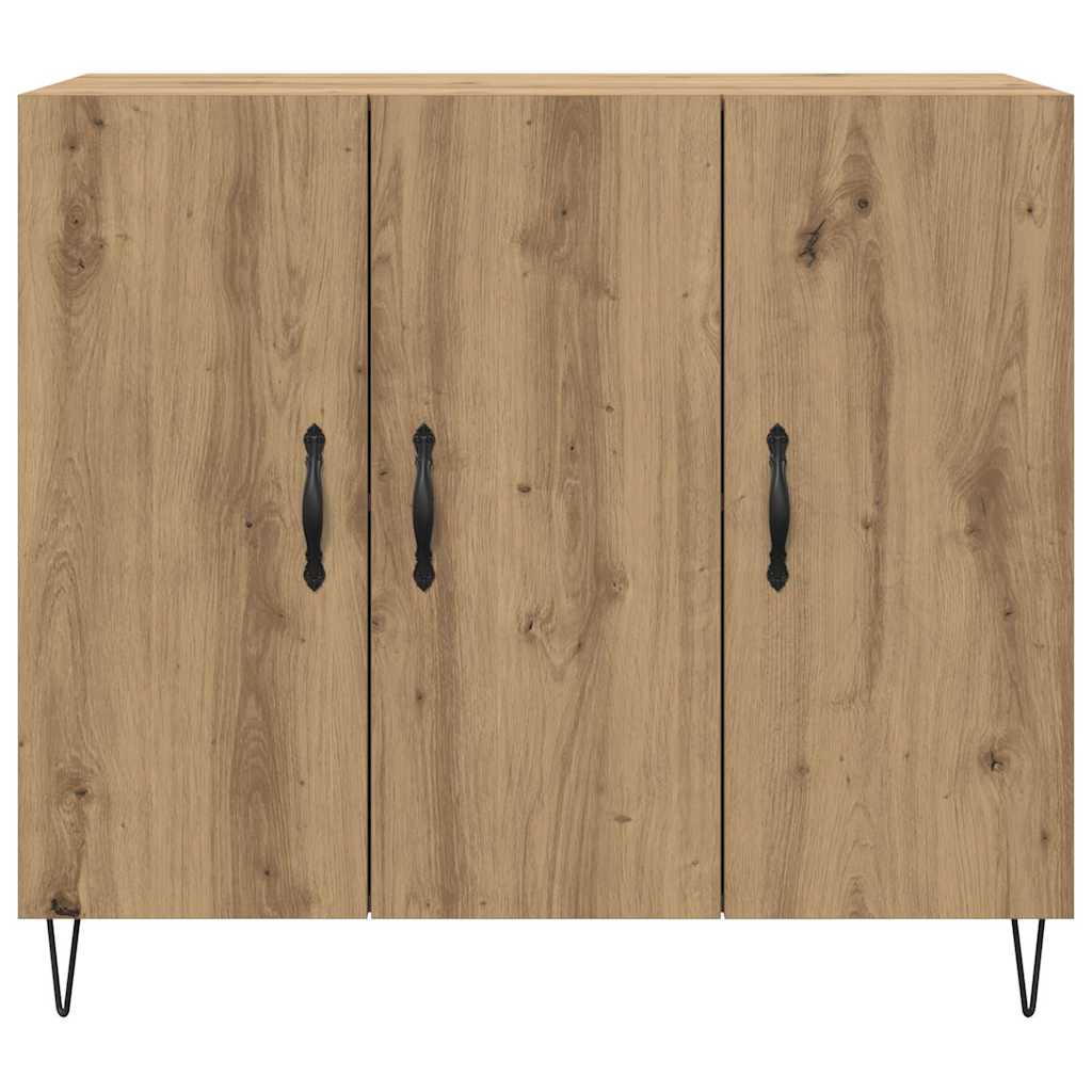 Bufet stejar artizanal 90 x 34 x 80 cm Lemn compozit — imaginea 6