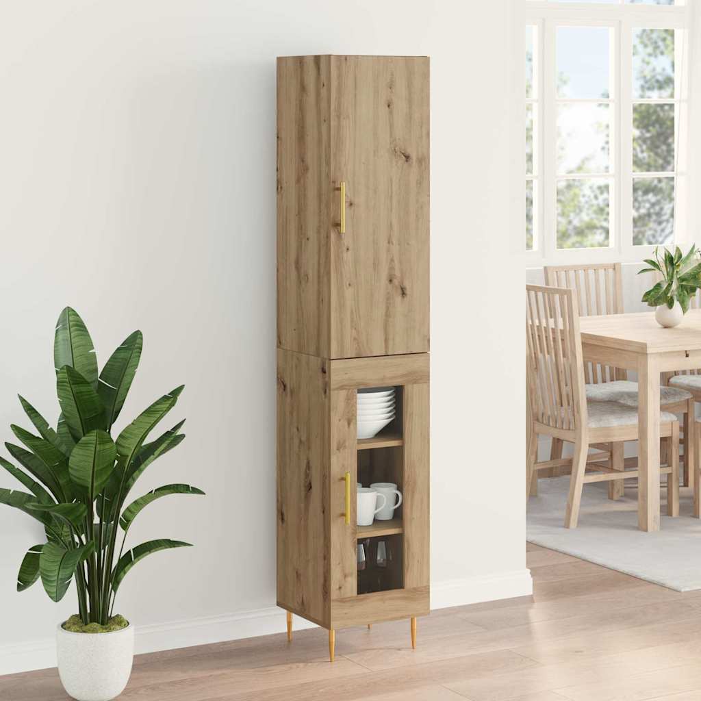 Bufet Stejar Artizanal 34,5 x 34 x 180 cm Lemn compozit — imaginea 5