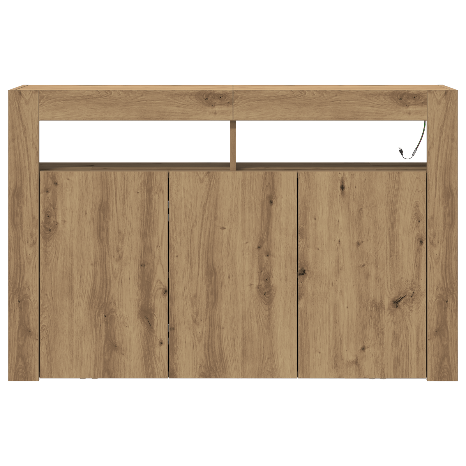 bufet Stejar Artisan Lemn Ingineresc 116 x 30 x 75 cm Bufet — imaginea 6