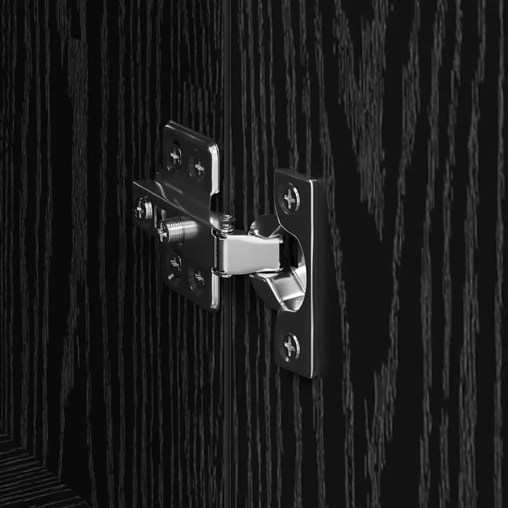 Bufet Stejar negru 60 x 35 x 70 cm Lemn compozit — imaginea 9