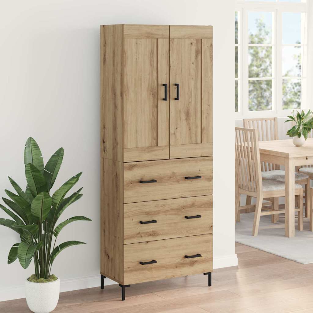 Bufet Stejar Artizanal 69,5 x 34 x 180 cm Lemn compozit — imaginea 5