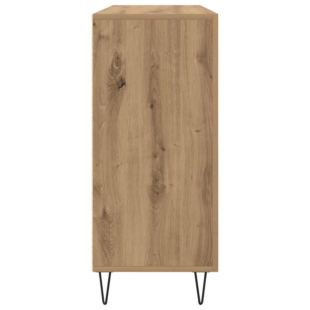 Bufet stejar artizanal 90 x 34 x 80 cm Lemn compozit — imaginea 7