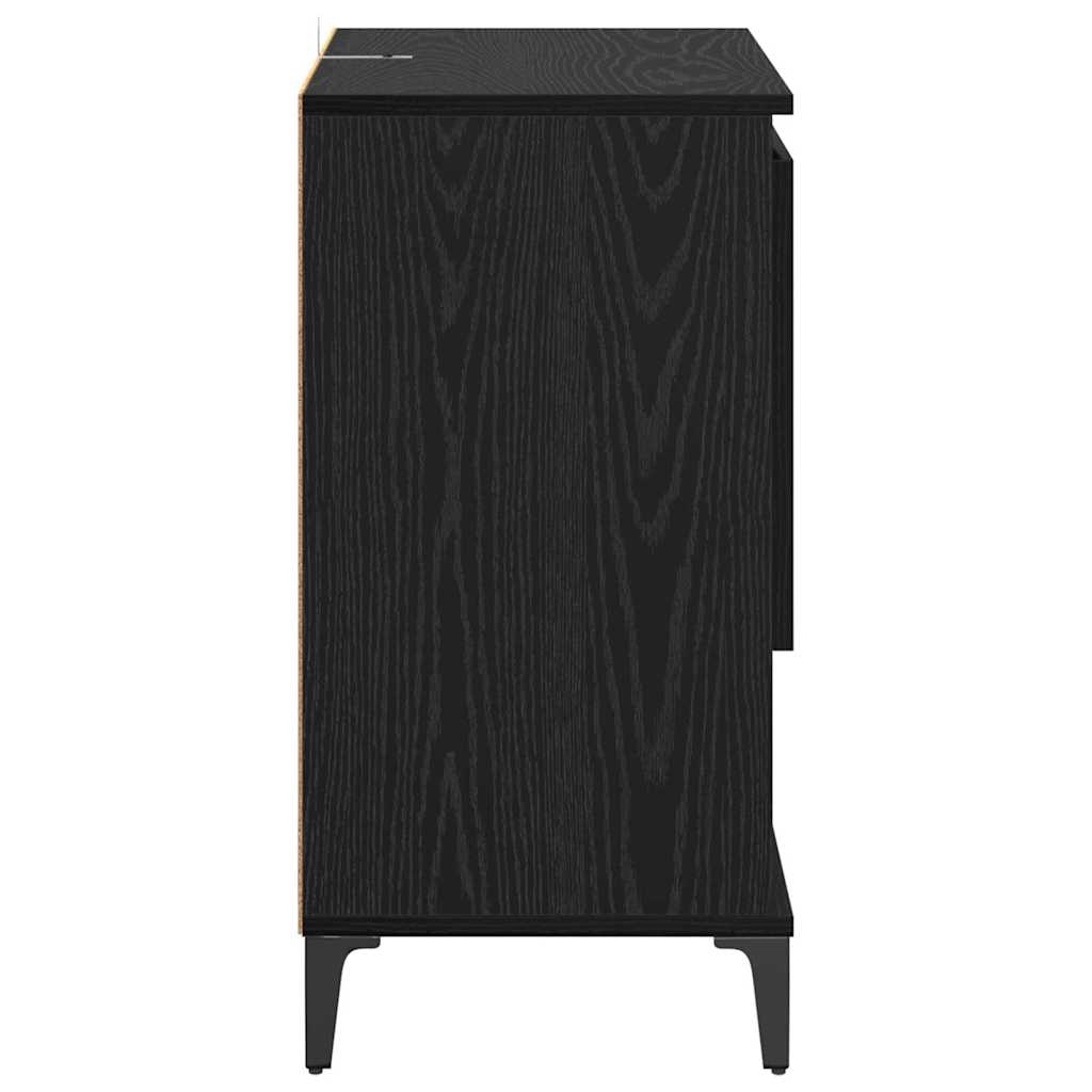 Bufet Stejar negru 60 x 35 x 70 cm Lemn compozit — imaginea 8