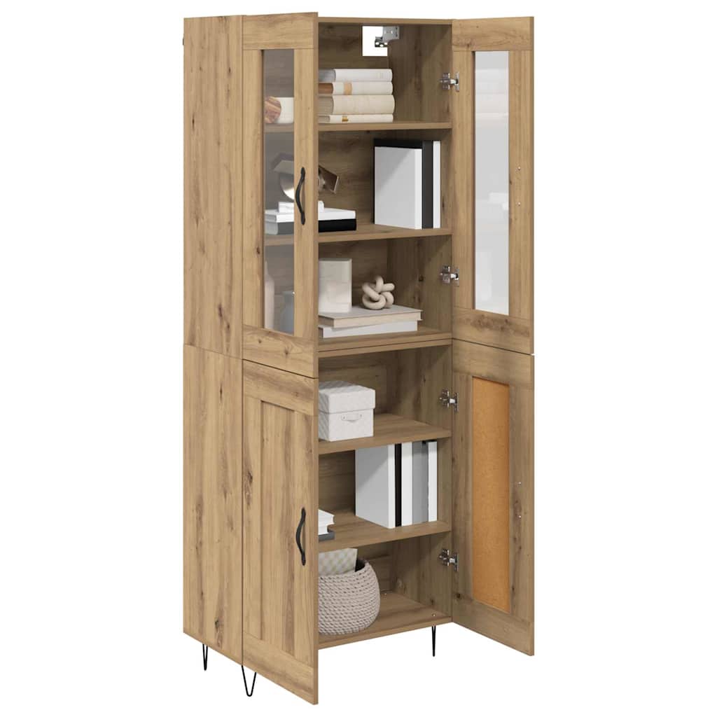 Bufet Stejar Artizanal 69,5 x 34 x 180 cm Lemn compozit — imaginea 4