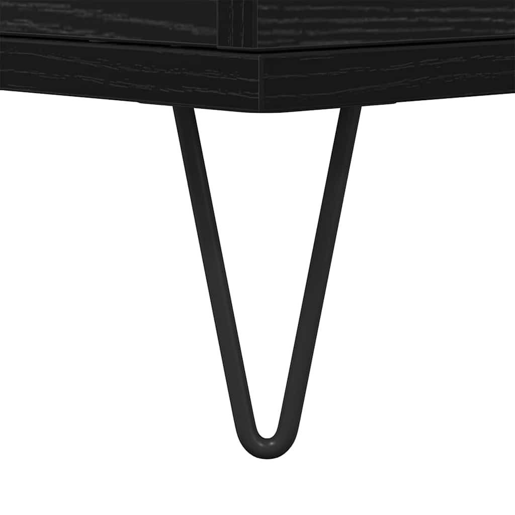 Bufet Stejar negru 60 x 35 x 70 cm Lemn compozit — imaginea 10