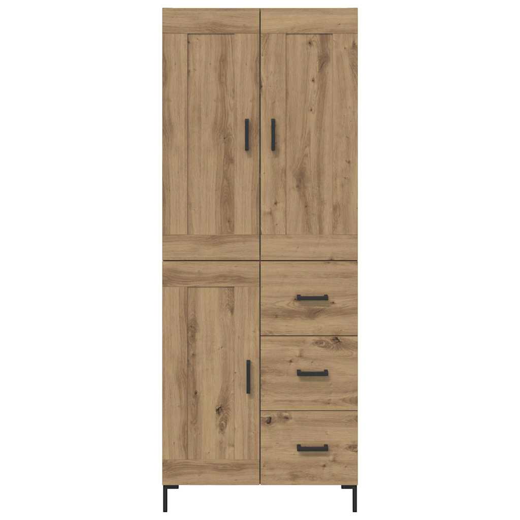 Bufet Stejar Artizanal 69,5 x 34 x 180 cm Lemn compozit — imaginea 9