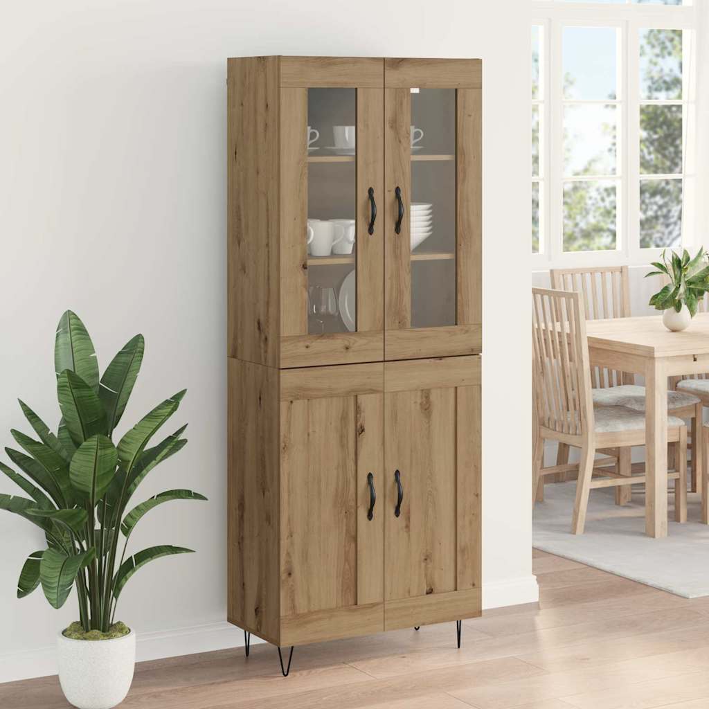 Bufet Stejar Artizanal 69,5 x 34 x 180 cm Lemn compozit — imaginea 5
