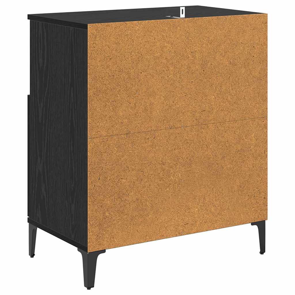 Bufet Stejar negru 60 x 35 x 70 cm Lemn compozit — imaginea 9