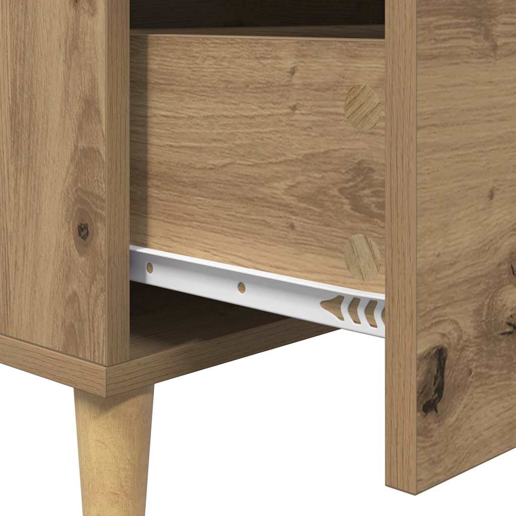 Bufet stejar artizanal 34 x 69.5 x 90 cm Lemn compozit — imaginea 10
