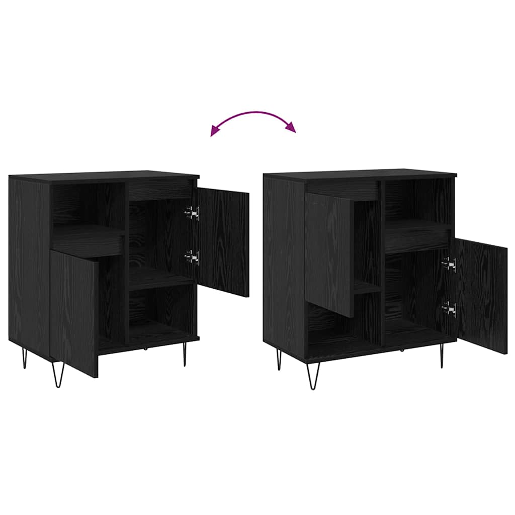 Bufet Stejar negru 60 x 35 x 70 cm Lemn compozit — imaginea 11