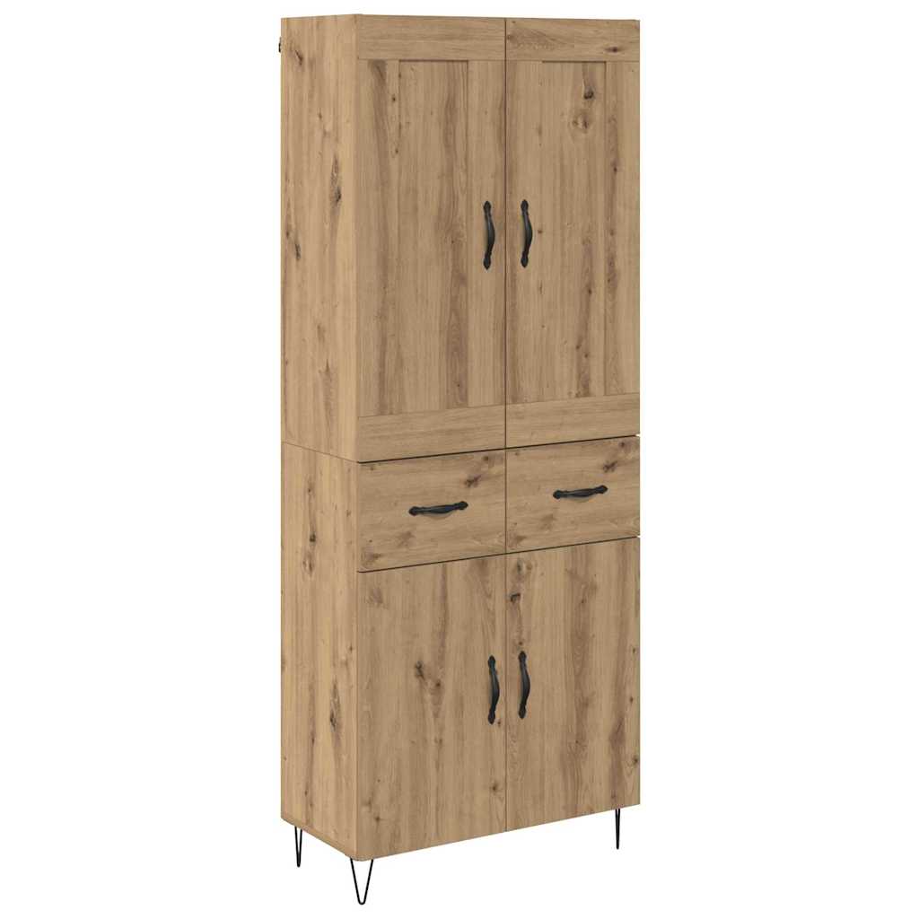 Bufet Stejar Artizanal 69,5 x 34 x 180 cm Lemn compozit — imaginea 4