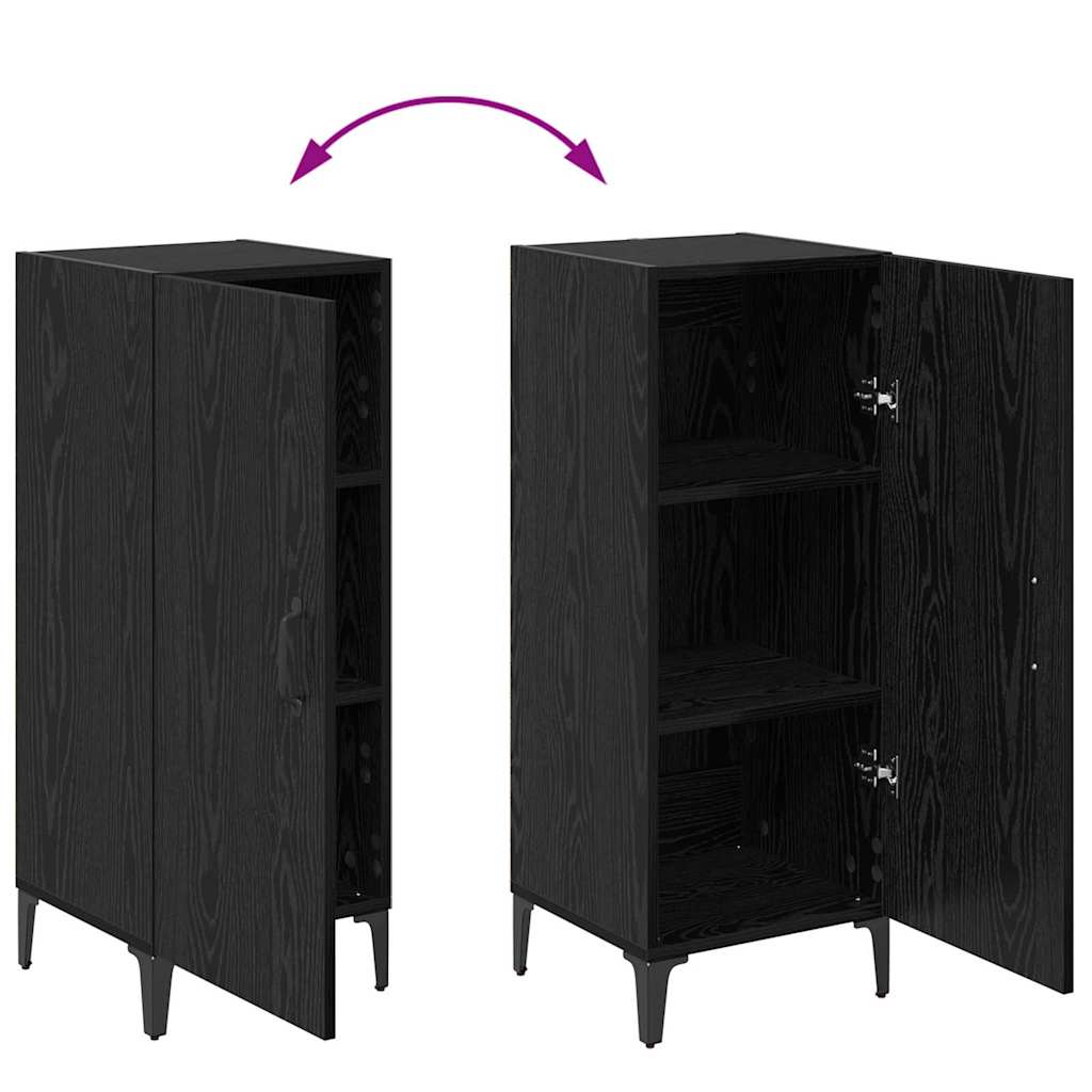 Bufet Stejar negru 34.5 x 34 x 90 cm Lemn compozit — imaginea 11