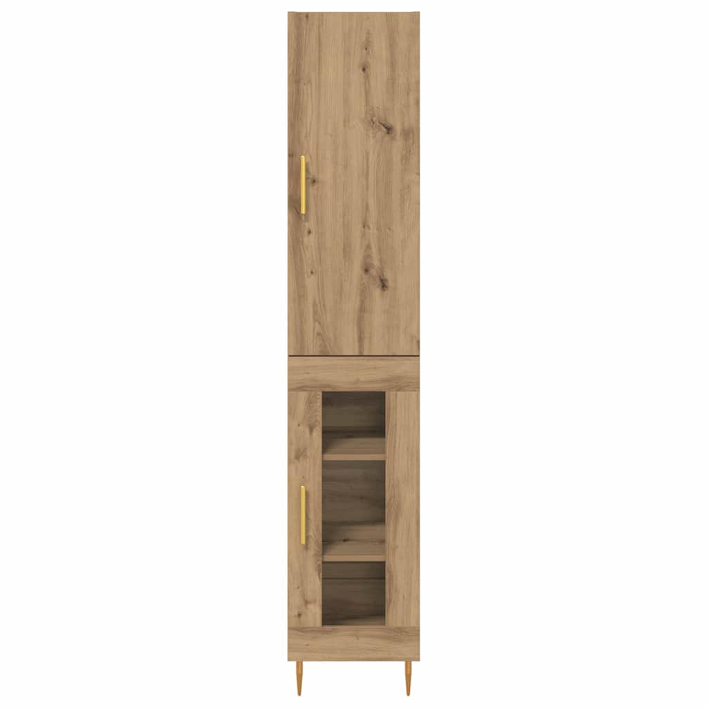 Bufet Stejar Artizanal 34,5 x 34 x 180 cm Lemn compozit — imaginea 9