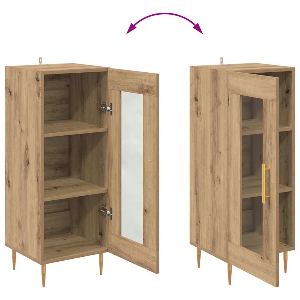 Bufet stejar artizanal 34 x 34.5 x 90 cm Lemn compozit — imaginea 13