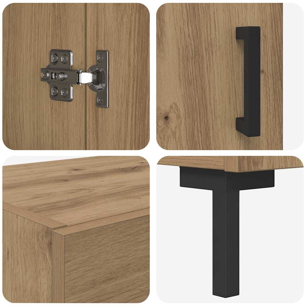 Bufet Stejar Artizanal 69,5 x 34 x 180 cm Lemn compozit — imaginea 12