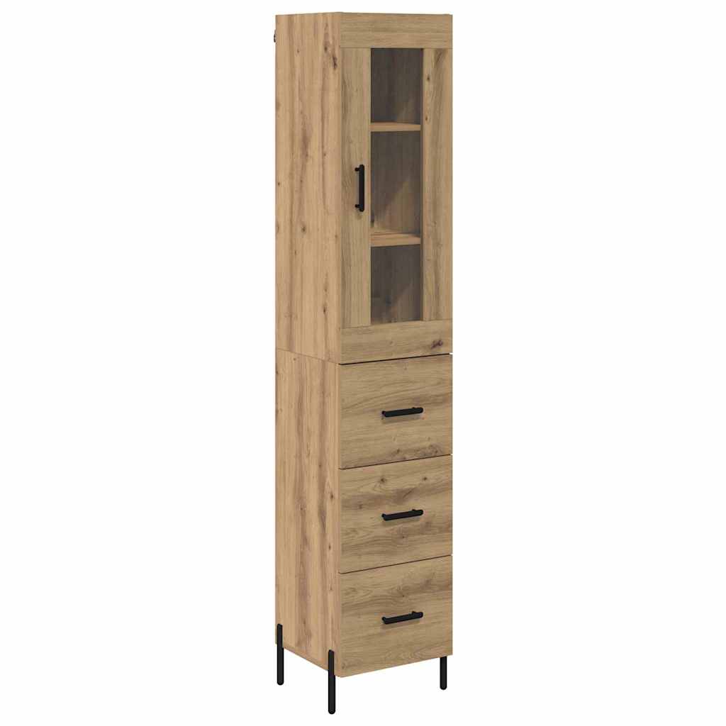 Bufet Stejar Artizanal 34,5 x 34 x 180 cm Lemn compozit