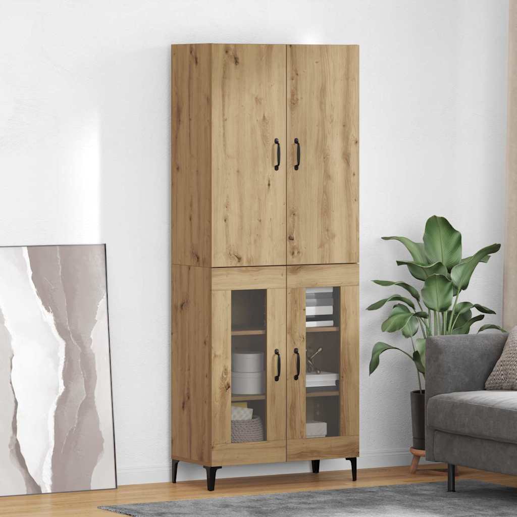 Bufet Stejar Artizanal 69,5 x 34 x 180 cm Lemn compozit — imaginea 2