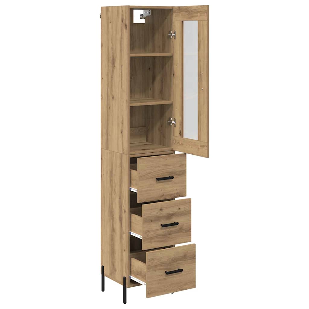 Bufet Stejar Artizanal 34,5 x 34 x 180 cm Lemn compozit — imaginea 6