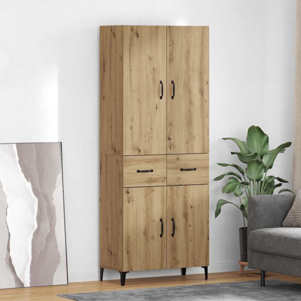 Bufet Stejar Artizanal 69,5 x 34 x 180 cm Lemn compozit — imaginea 2