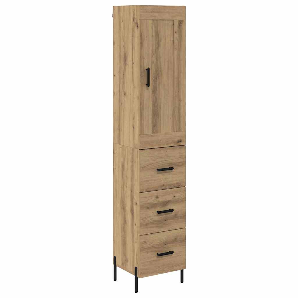 Bufet Stejar Artizanal 34,5 x 34 x 180 cm Lemn compozit