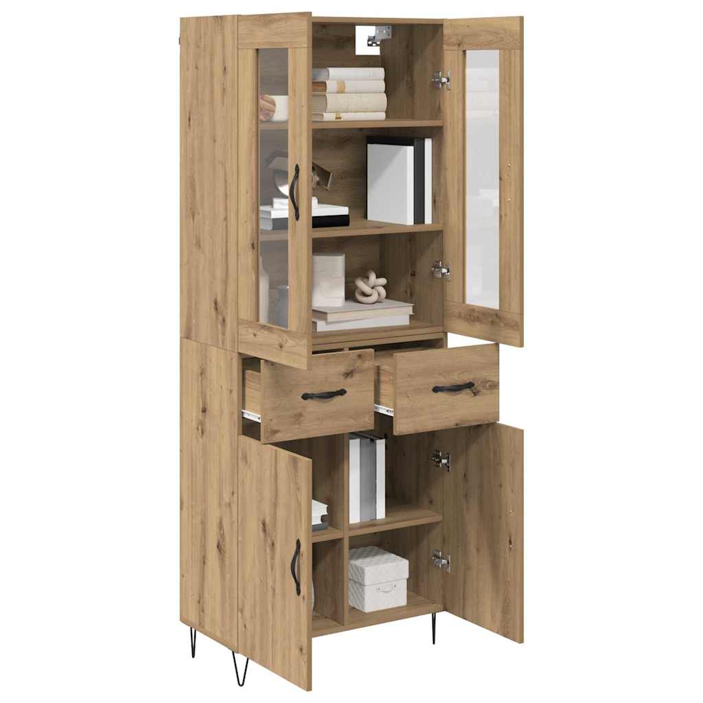Bufet Stejar Artizanal 69,5 x 34 x 180 cm Lemn compozit — imaginea 4