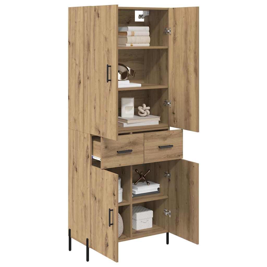 Bufet Stejar Artizanal 69,5 x 34 x 180 cm Lemn compozit — imaginea 4