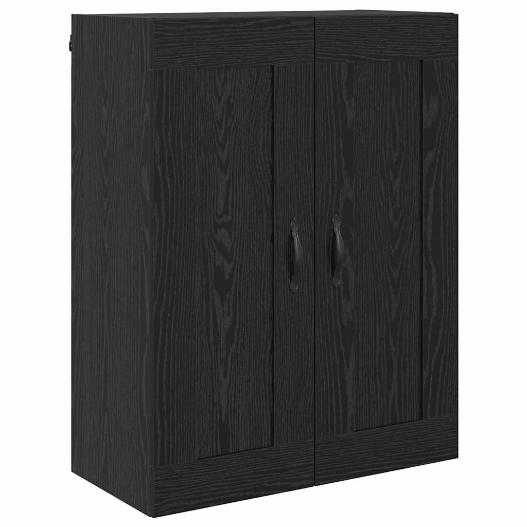 Bufet Stejar Negru 69,5 x 34 x 180 cm Lemn compozit — imaginea 8