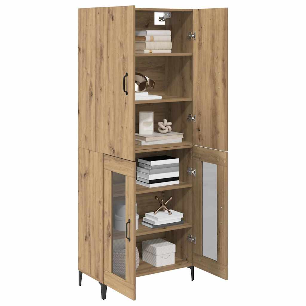 Bufet Stejar Artizanal 69,5 x 34 x 180 cm Lemn compozit — imaginea 4