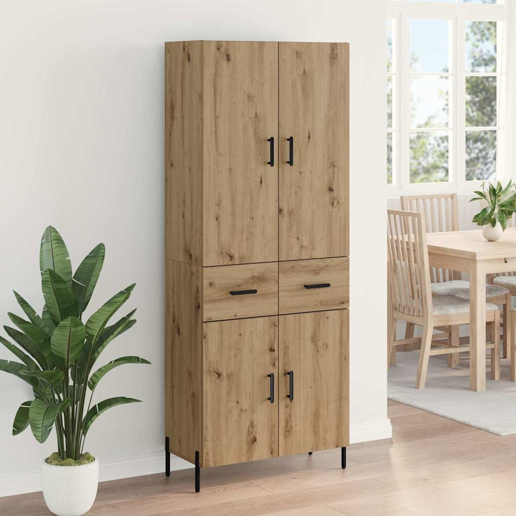 Bufet Stejar Artizanal 69,5 x 34 x 180 cm Lemn compozit — imaginea 5