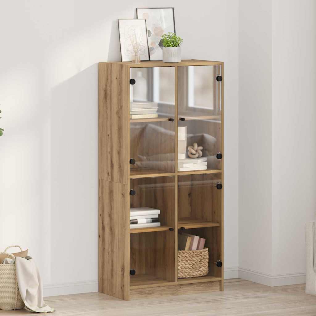 Bufet Stejar Artizanal 68 x 37 x 142 cm Lemn compozit — imaginea 2