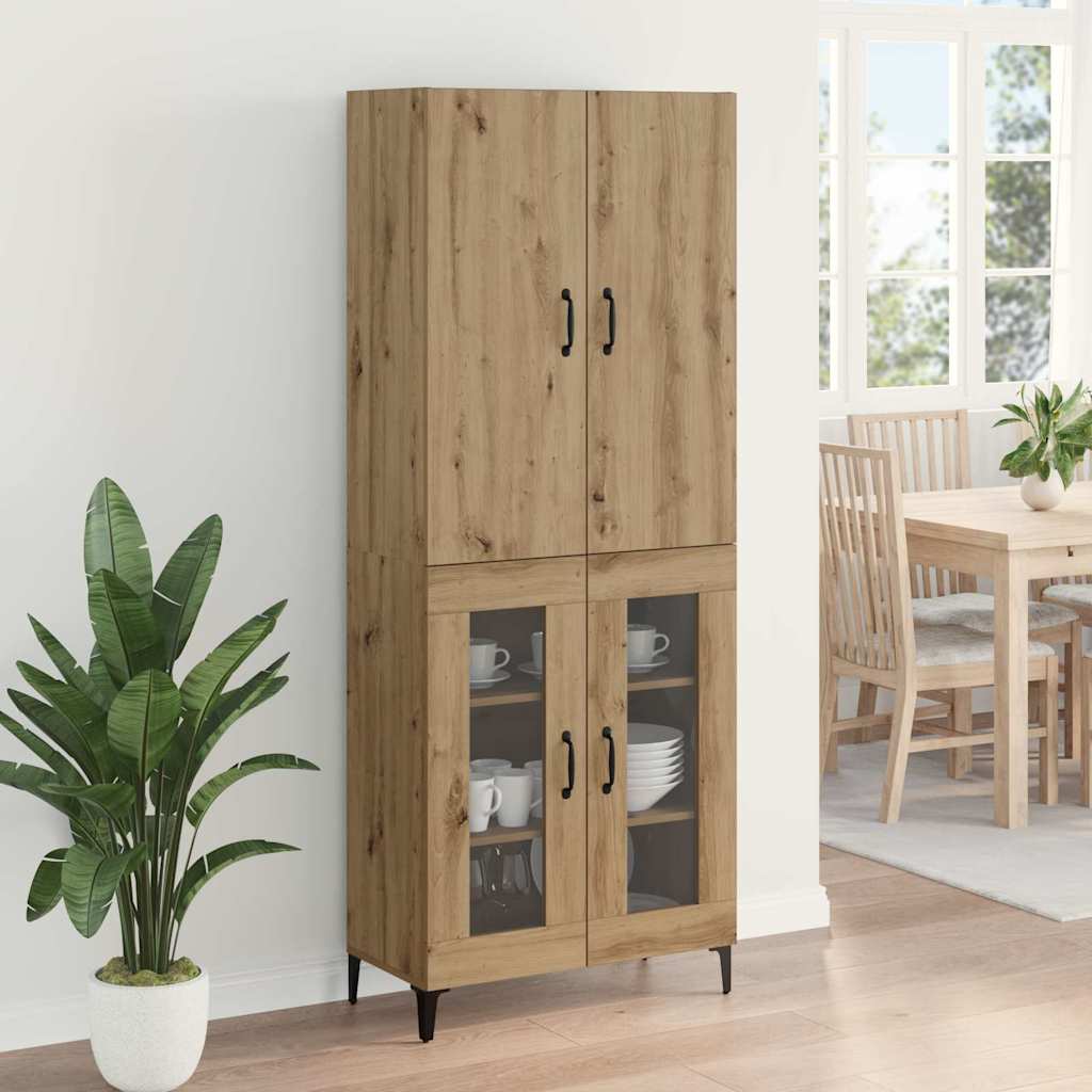 Bufet Stejar Artizanal 69,5 x 34 x 180 cm Lemn compozit — imaginea 5
