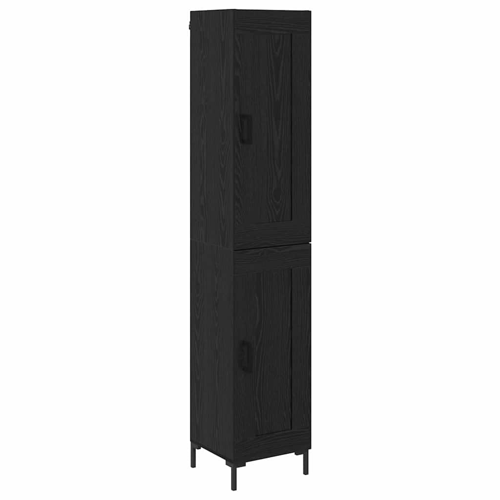 Bufet Stejar Negru 34,5 x 34 x 180 cm Lemn compozit