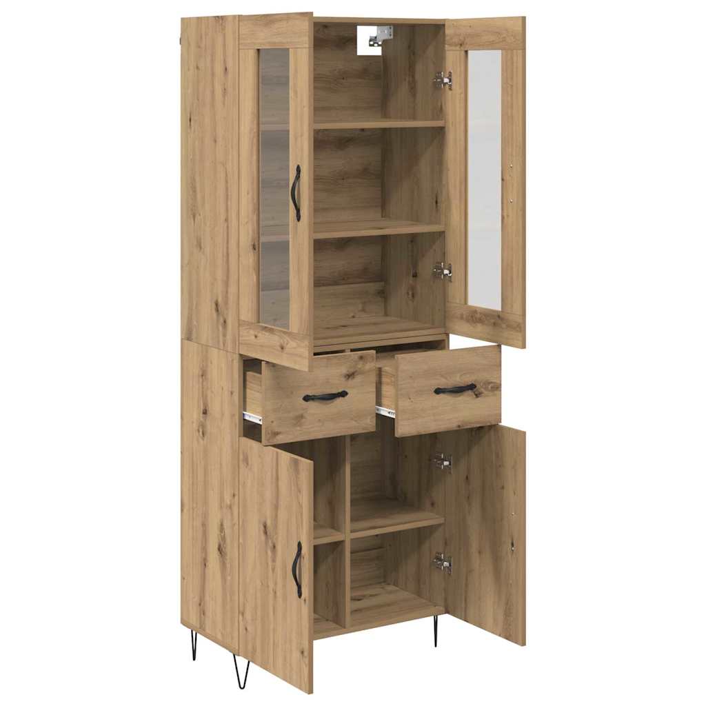 Bufet Stejar Artizanal 69,5 x 34 x 180 cm Lemn compozit — imaginea 6