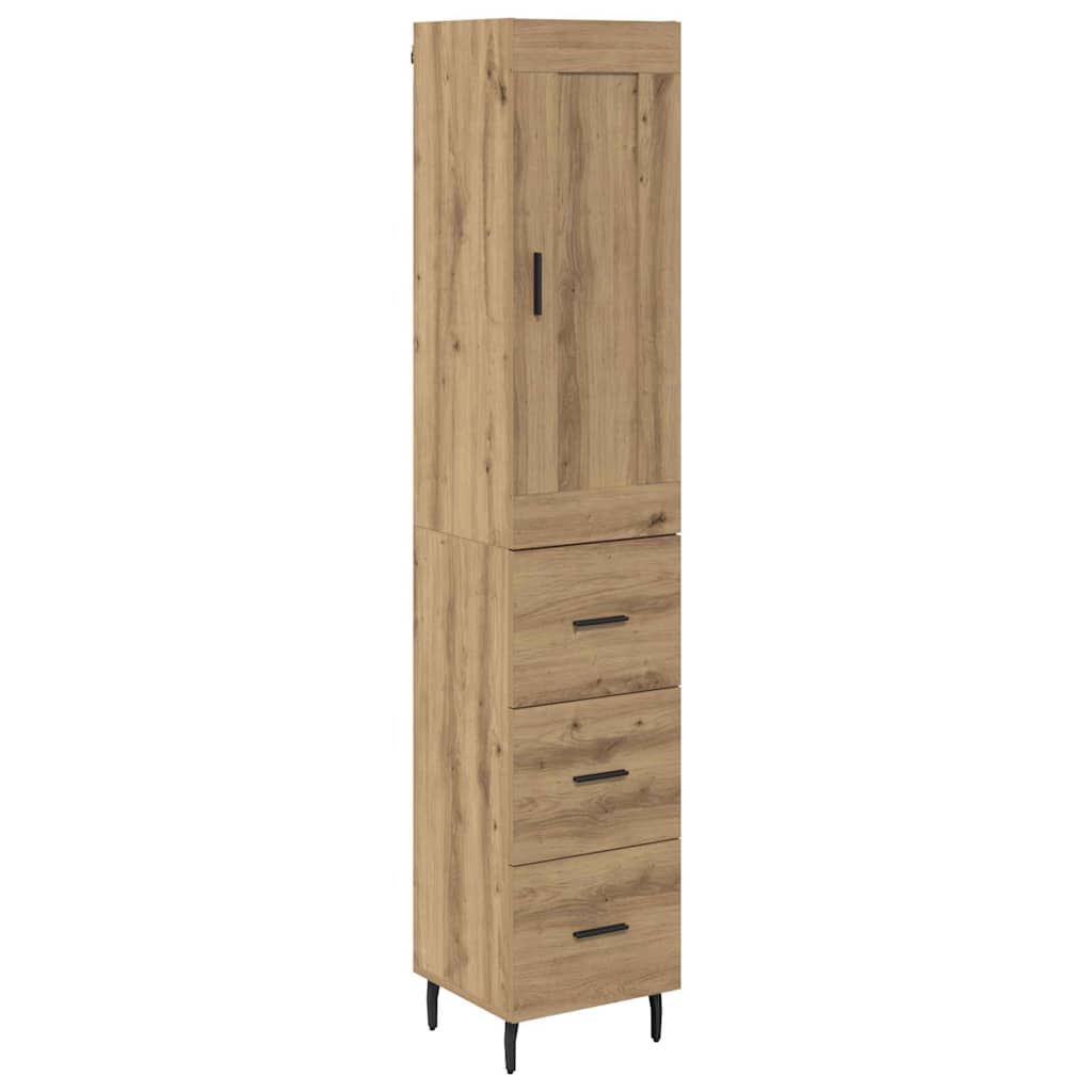 Bufet Stejar Artizanal 34,5 x 34 x 180 cm Lemn compozit