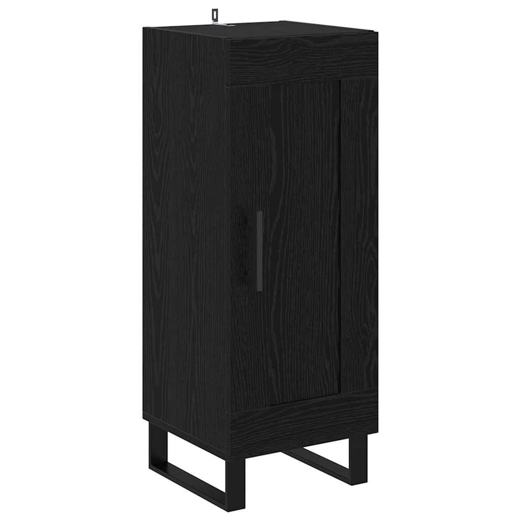 Bufet Stejar Negru 69,5 x 34 x 180 cm Lemn compozit — imaginea 7