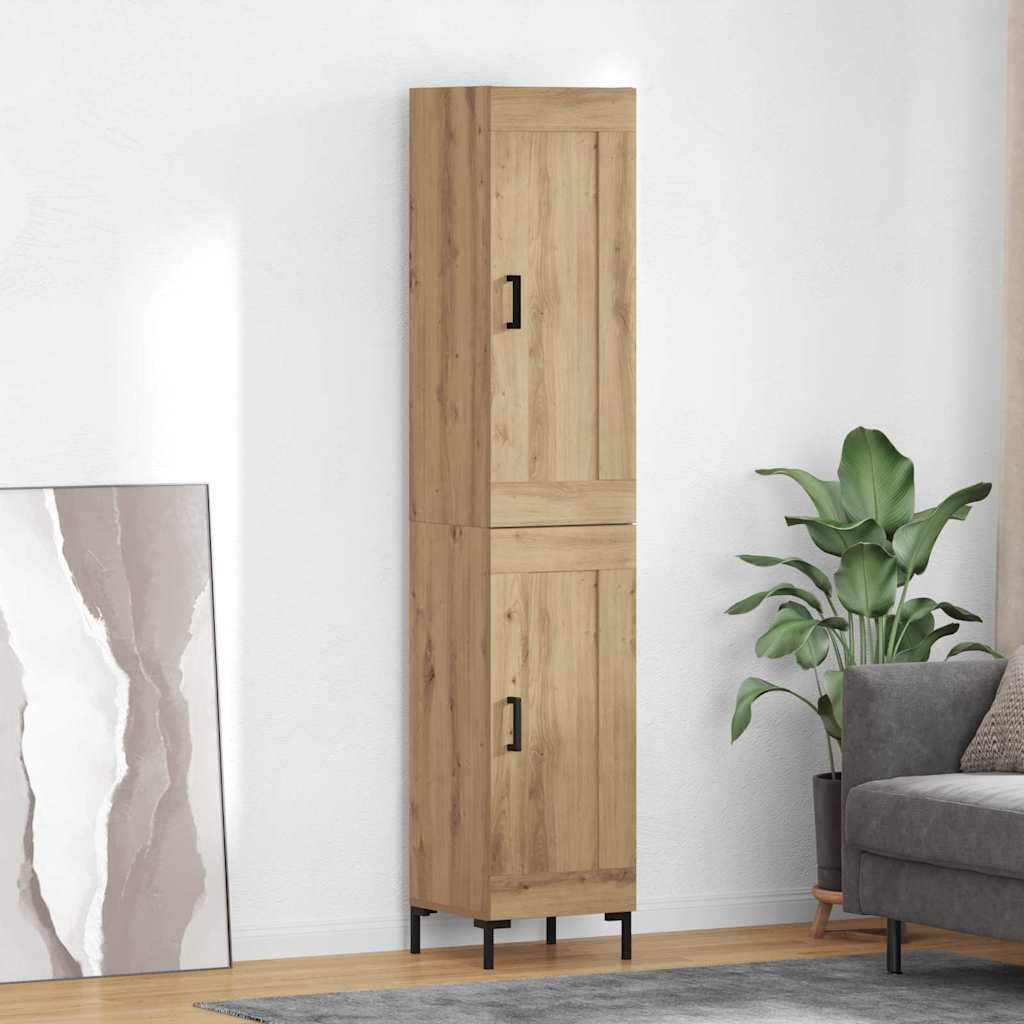 Bufet Stejar Artizanal 34,5 x 34 x 180 cm Lemn compozit — imaginea 2