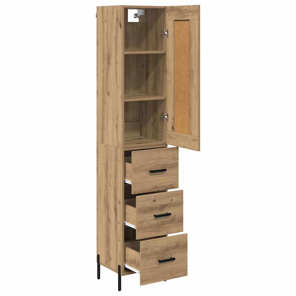 Bufet Stejar Artizanal 34,5 x 34 x 180 cm Lemn compozit — imaginea 6