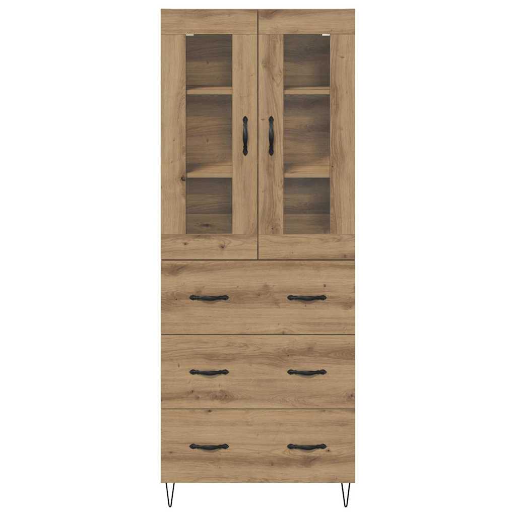 Bufet Stejar Artizanal 69,5 x 34 x 180 cm Lemn compozit — imaginea 9