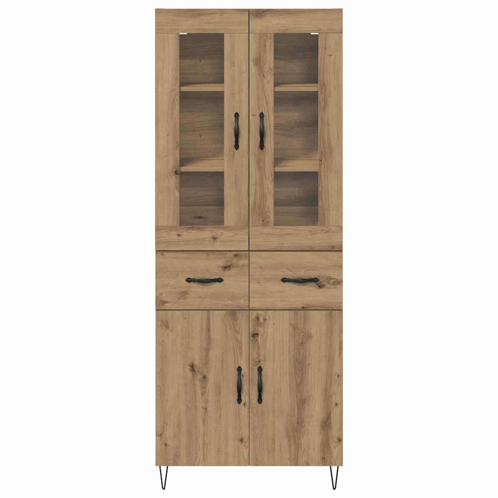 Bufet Stejar Artizanal 69,5 x 34 x 180 cm Lemn compozit — imaginea 9
