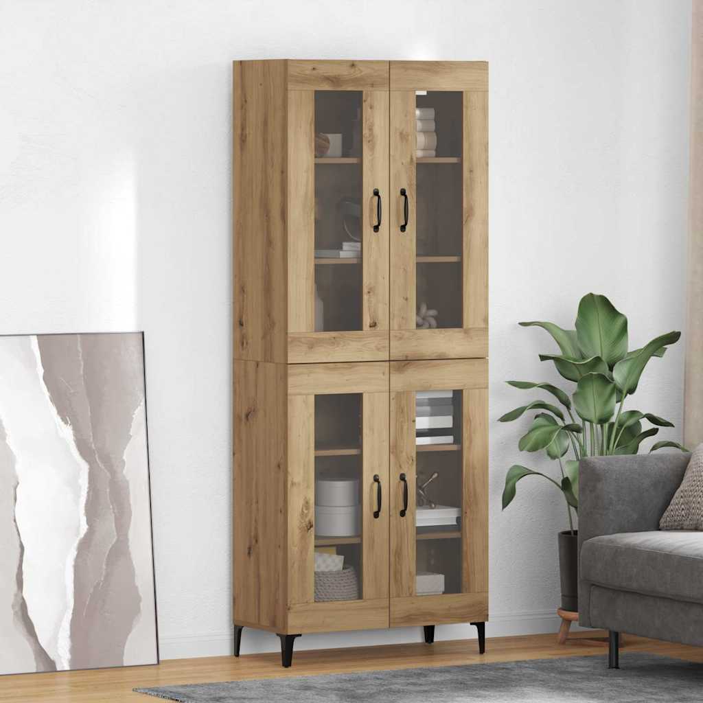 Bufet Stejar Artizanal 69,5 x 34 x 180 cm Lemn compozit — imaginea 2