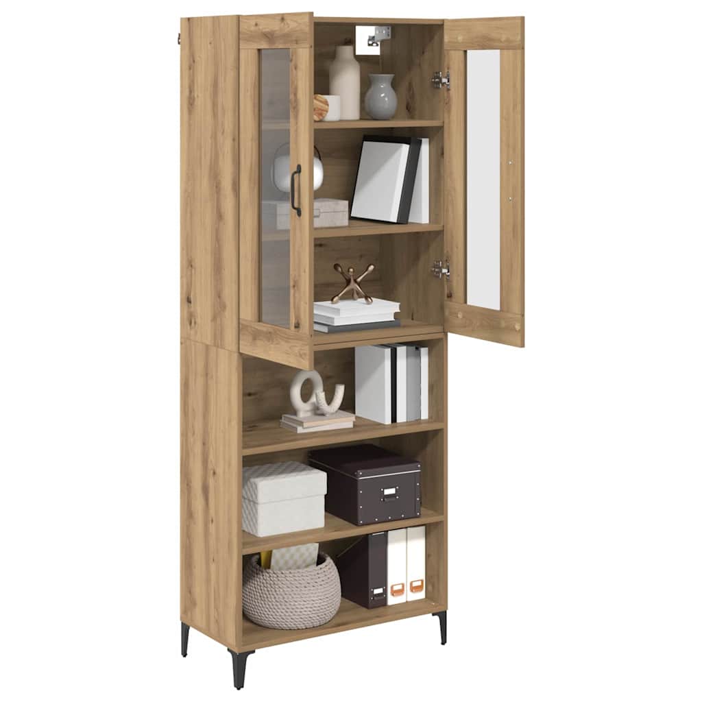 Bufet Stejar Artizanal 69,5 x 34 x 180 cm Lemn compozit — imaginea 4